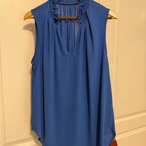 Elegant Blue Sleeveless Top